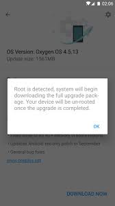 The phone will download the update, but the update will fail. Getting Ota After Unlock Bootloader And Root Oneplus Community