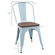 Make your home a sanctuary. Furmax Metal Dining Chair Indoor Outdoor Use Stackable Chic Dining Bistro Cafe Side Metal Chairs Blue Patio Furniture Accessories Patio Seating Trusol Leisure Com