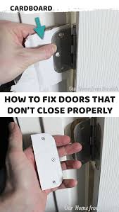 How To Easily Fix Doors That Won T Shut Or That Stick Good To Know Diy Home Repair Home Repairs Repair