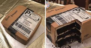 💛 kek kahwin/nikah/tunang/hantaran 💛 saja2 teringin nak makan kek Akibat Suka Shopping Online Suami Buat Kejutan Beri Isteri Kek Bentuk Parcel Remaja