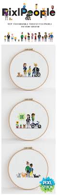 I will load them into the software creating a mockup 100 stitches wide for simpler image and 150 stitches wide for more complex. Pixlpeople Customizable Cross Stitch People Book Stitch Patterns Cross Stitch Patterns Cross Stitch