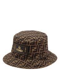 Fendi Fendi Ff Print Cotton Bucket Hat Mens Brown Multi Fendi Brown Bucket Cotton Fendi Hat Mens Mu Fendi Designer Bucket Hats Bucket Hat Fashion