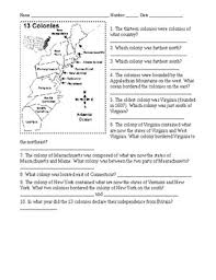The solution to the puzzle is included. Thirteen Colonies Worksheet By Fife S Fabulous Finds Tpt