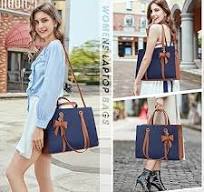 Amazon.com: Bolsa de computadora portátil para mujer, bolsa de mano para  laptop de 15.6 pulgadas, bolsa de cuero impermeable, bolsa de computadora  ...