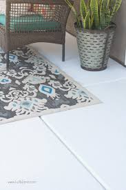 If you want to add some color and life to a drab, gray concrete patio, spruce it up with paint. Painted Concrete Patio Tutorial An Easy Porch Makeover Lollyjane