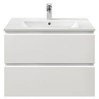 trisline gia badmeubel 80x46cm 2 softclose laden wit hoogglans met keramische wastafel m18080 wastafelkast wastafelmeubel goed badkamer wastafelmeubel sanitair