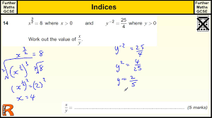 Indices Tricky Gcse Further Maths Revision Exam Paper Practice Help Youtube