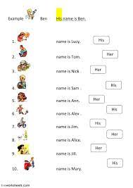 Possessive Pronouns Interactive And Downloadable Worksheet You Can Do The Exercises Onlin Possessive Adjectives Possessive Pronoun English Worksheets For Kids