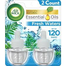 Air Wick Plug In Scented Oil Refill 2 Ct Fresh Waters Air Freshener Essential Oils Walmart Com Walmart Com