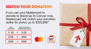 A company limited by guarantee. Stand Up To Cancer Shop Match Offer Mastercard Is Matching Your Donations Dollar For Dollar Milled