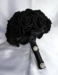Gothic Brides Bouquet Black Rose Bouquet Black Gothic Bouquet Brides Black Wedding Flower Bouquet Br Black Wedding Flowers Black Rose Bouquet Black Bouquet
