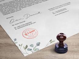 Free Corporate Round Stamp On Letterhead Mockup Psd In 2020 Mockup Psd Letterhead Design Stamp Design