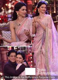 Deepika Padukone Pink Designer Reception Wear Saree 23229 Bollywood Designer Sarees Indian Designer Sarees Floral Print Sarees