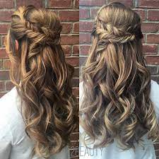 Fishtail Braid Half Updo Wedding Hair Engagement Hair Boho Fish Tail Braid Hair Styles Half Updo Hairstyles