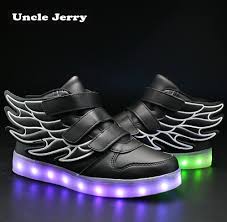 Hot Promo 06c946 Unclejerry Kids Light Up Shoes With Wing Children Led Shoes Boys Girls Glowing Luminous Sneakers Usb Charging Boy Fashion Shoes Cicig Co