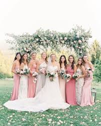 Style Me Pretty On Instagram Dress Code Pink Don T Miss A Singl In 2020 Peach Bridesmaid Dresses Bridesmaid Dress Pink Shades Pink Bridesmaid Dresses Mismatched
