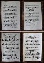 Harry Potter Quotations Printed Over An Upcycled Page From Harry Potter And The Deathly Hallows All Quotations Teacher Appreciation Gifts Quote Prints Potter