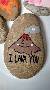 I Lava You Painted Rock Painted Rocks Diy Painted Rocks Rock Painting Ideas Easy
