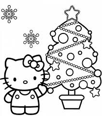 Hello Kitty Con Albero Disegno Di Natale Da Colorare Colori Di Natale Disegni Da Colorare Natalizi Compleanno Hello Kitty