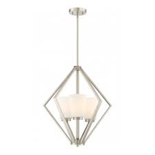 Nuvo Nome 3 Light Pendant Light Fixture Brushed Nickel Frosted Glass Nuvo 60 6245 Homelectrical Com