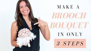 You can find tutorials online, order kits or take a workshop but one thing is for sure; Brooch Bouquet 3 Easy Steps To Making A Brooch Bouquet Youtube
