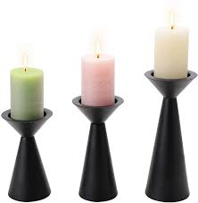 Check spelling or type a new query. Buy Black Candle Holders Set Of 3 Metal Candle Holders For Pillar Candles 3 Pillar Candle Holder Centerpiece Pillar Candle Holders For Table Black Candle Holder Set Candle