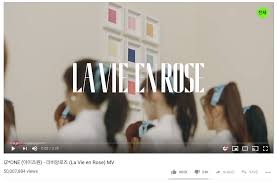 I'm in a world apart. La Vie En Rose Has Reached 50 Million Views On Youtube Izone