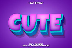 Download Cute Cartoon Text Effect Graphic By Memetxsaputra Creative Fabrica In 2020 Text Effects Cute Texts Cartoon Stickers SVG Cut Files