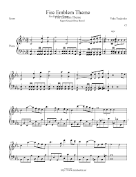 Download sheet music for st. Fire Emblem Theme Sheet Music For Piano Solo Musescore Com