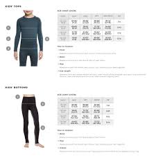 Thermowave Junior Ski Underwear Size Chart Skatepro