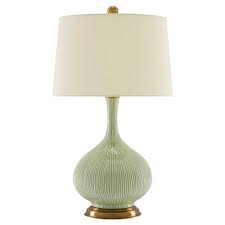 ashland modern classic pastel green brass striated table lamp modern table lamp table lamp lamp