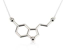 Serotonin Necklace Serotonin Molecule Door Personalizednecklace Molecule Necklace Serotonin Necklace Chemistry Necklace
