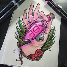 Beautiful Tattoo Design By Candela Pajaro Tattoo Using Their Chameleon Pens Tattoo Tattoodesign Desig Neo Traditional Tattoo Tattoo Designs Sketch Tattoos