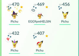 Simply put, shiny pokémon are color variants. Helsinkitrolli 1 8m Collector On Twitter If You Have Dust Why Not Use It Maxoutmonday Now Only Missing Shiny Pichu Summer Hat Can You Help Tracking It Down Willing To Travel To Trade Pokemongo