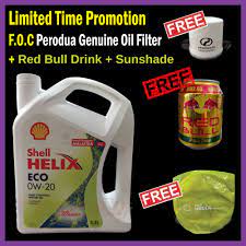Pastikan kereta berkuasa demikian diisi dengan minyak hitam 3 liter sahaja dan bukan 4 liter. Perodua Axia Bezza Engine Oil 3 5l Minyak Hitam Lubricant 10000 10k Km Miles Shell Helix Eco 0w20 Fully Synthetic