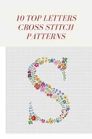 ◊ color image of the finished. Letter Cross Stitch S Pattern Floral Initial Name Modern Monogram Flower Embroidery Easy Font Cross Stitch Personalized Gift For Her Cross Stitch Alphabet Patterns Monogram Cross Stitch Cross Stitch Letter Patterns