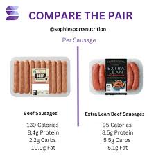 🌭 COMPARE THE PAIR: Normal Beef Sausages vs Lean Beef Sausages Same protein  source 👇 but different macro profiles & performance impact. 🔥 Normal Beef  Sausages ✓ Higher in fat = more
