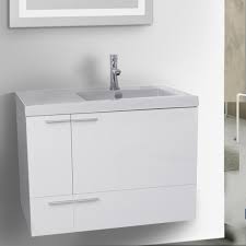 Maybe you would like to learn more about one of these? Acf Ans20 By Nameek S New Space Wall Mount Bathroom Vanity Modern 31 With Counter Space Sink On Right Side Thebathoutlet