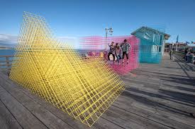 Gallery Of Runaway A Temporary Splash Of Color For The Santa Barbara Waterfront 17 Landscape Installation Art Pavilion Architecture
