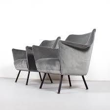 Pair of french 1940s mid century club chairs a pair of two club chairs in a modern design inspired by the 1940's. Pair Of Elegant Italian Mid Century Club Chairs 1950s 72474
