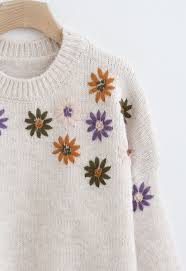 We did not find results for: Crew Neck Floral Embroidered Knit Sweater In Ivory Retro Indie And Unique Fashion