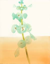 Stacey Vetter Bells Of Ireland With Orange Watercolor On Paper Botanical Watercolor Floral Botanical Watercolor