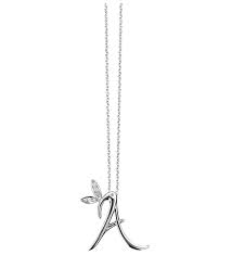 White Gold Initial Necklace Love Letter Collection Initial Necklace Gold Diamond Initial Necklace Initial Necklace