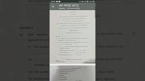 Icse Class 9 Chemistry Hill School Board Exam Paper 2020 Youtube
