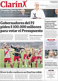 ¿qué ha pasado hoy en argentina? Portada Miercoles 31 De Octubre Clarin Argentina Alnavio Noticias De Ida Y Vuelta