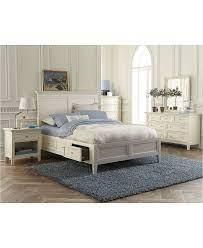 Furniture Sanibel Storage Bedroom Furniture 3 Pc Set Queen Bed Nightstand And Dresser Created For Macy S Reviews Furniture Macy S White Bedroom Furniture For Adults White Bedroom Furniture White Bedroom Set