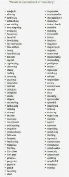 Word To Use Instead Of Amazing Describe Description Descriptive Writing Words Words Writing Tips