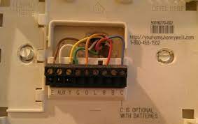 You'll probably see a thermostat jumper wire connecting the rc and rh terminals. Question Regarding A Honeywell Thermostat Wiring The New Unit Doityourself Com Community Forums