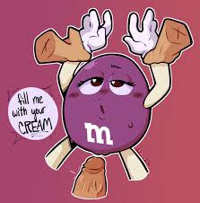 Purple M&M wants you to hold her up and creampie her (A_stranger12_) [M&Ms]  : rCartoonPorn