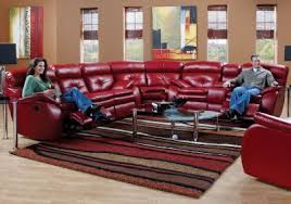 Bristol Bay Red Blended Leather 4 Pc Sectional Living Room Living Room Leather Leather Living Room Set Living Room Sectional